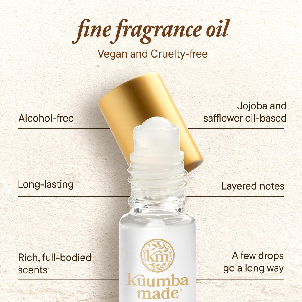 Kuumba Made Zen Rain Fragrance Oil, Long-Lasting Scented Oil Perfume Roller, Vegan, Alcohol-Free, 0.15 Fl Oz