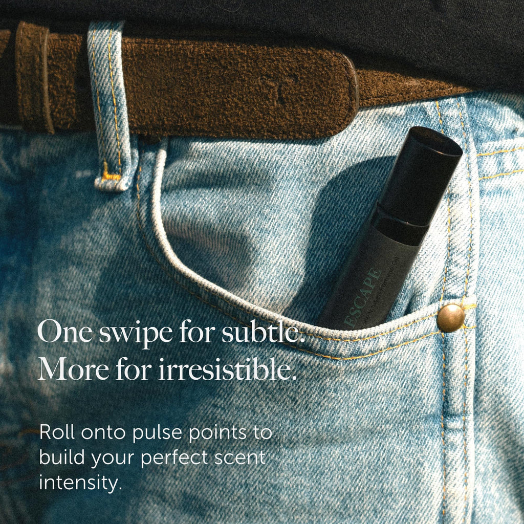 Pure Instinct ESCAPE The Original Pheromone Infused Essential Oil Perfume Cologne - Men's Collection - TSA Ready (Roll On Bottle 0.34 Fl. Oz./10.2mL)