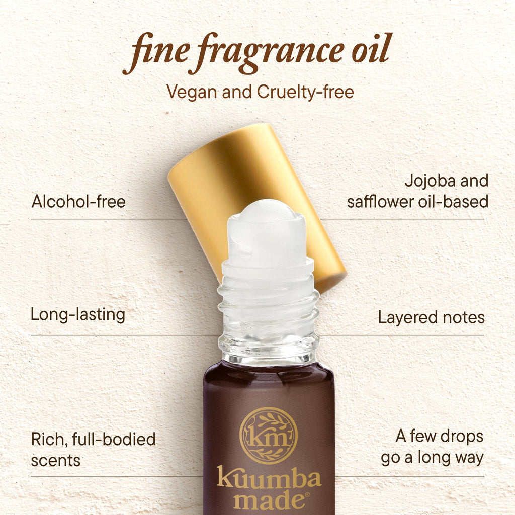 Kuumba Made Amber Paste Fragrance Oil, Long-Lasting Scented Oil Perfume Roller, Vegan, Alcohol-Free, 0.15 Fl Oz
