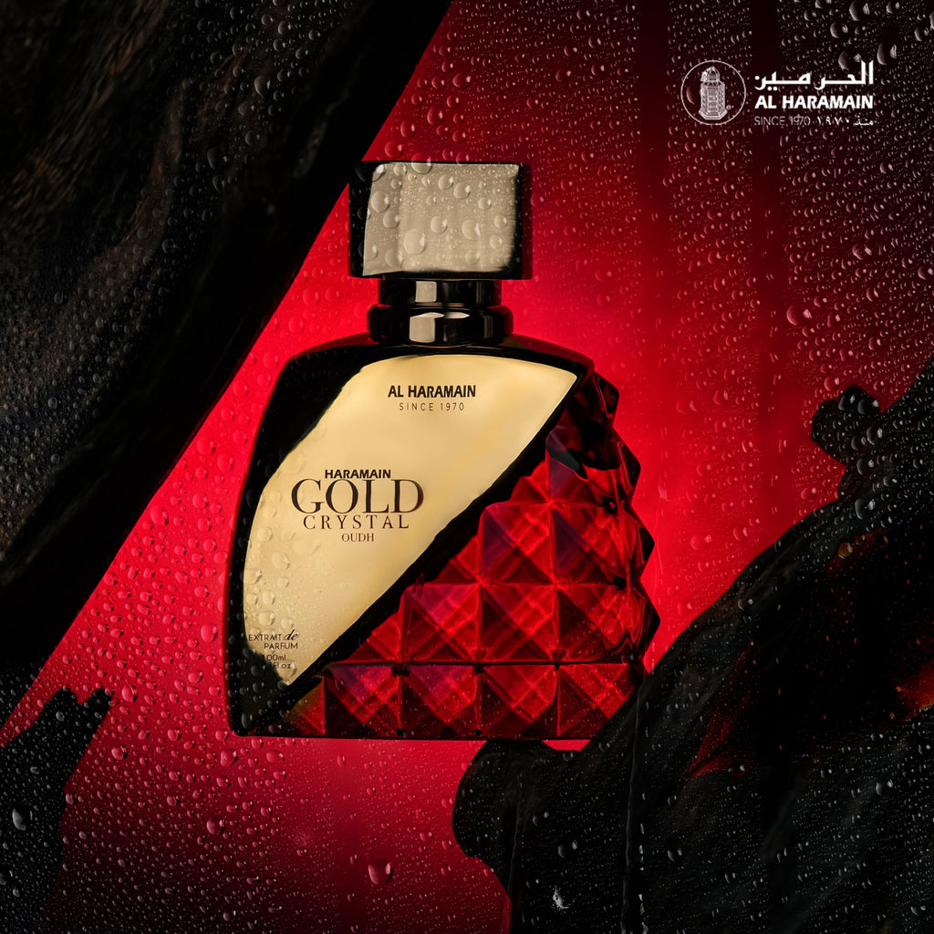Al Haramain Gold Crystal Oudh Extrait de Parfum Spray for Men, 3.4 Ounce