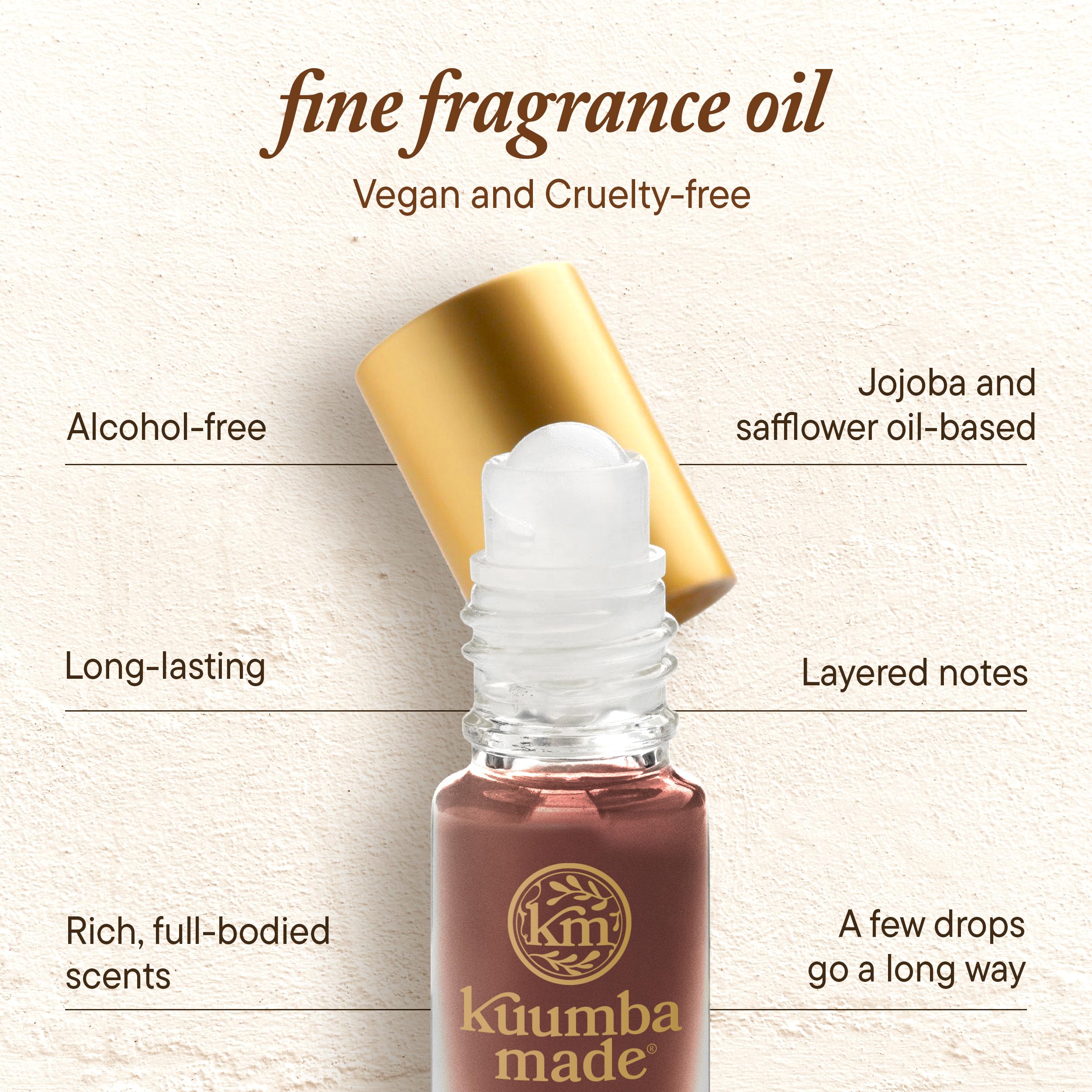 Kuumba Made Black Copium Fragrance Oil, Long-Lasting Scented Oil Perfume Roller, Vegan, Alcohol-Free, 0.15 Fl Oz