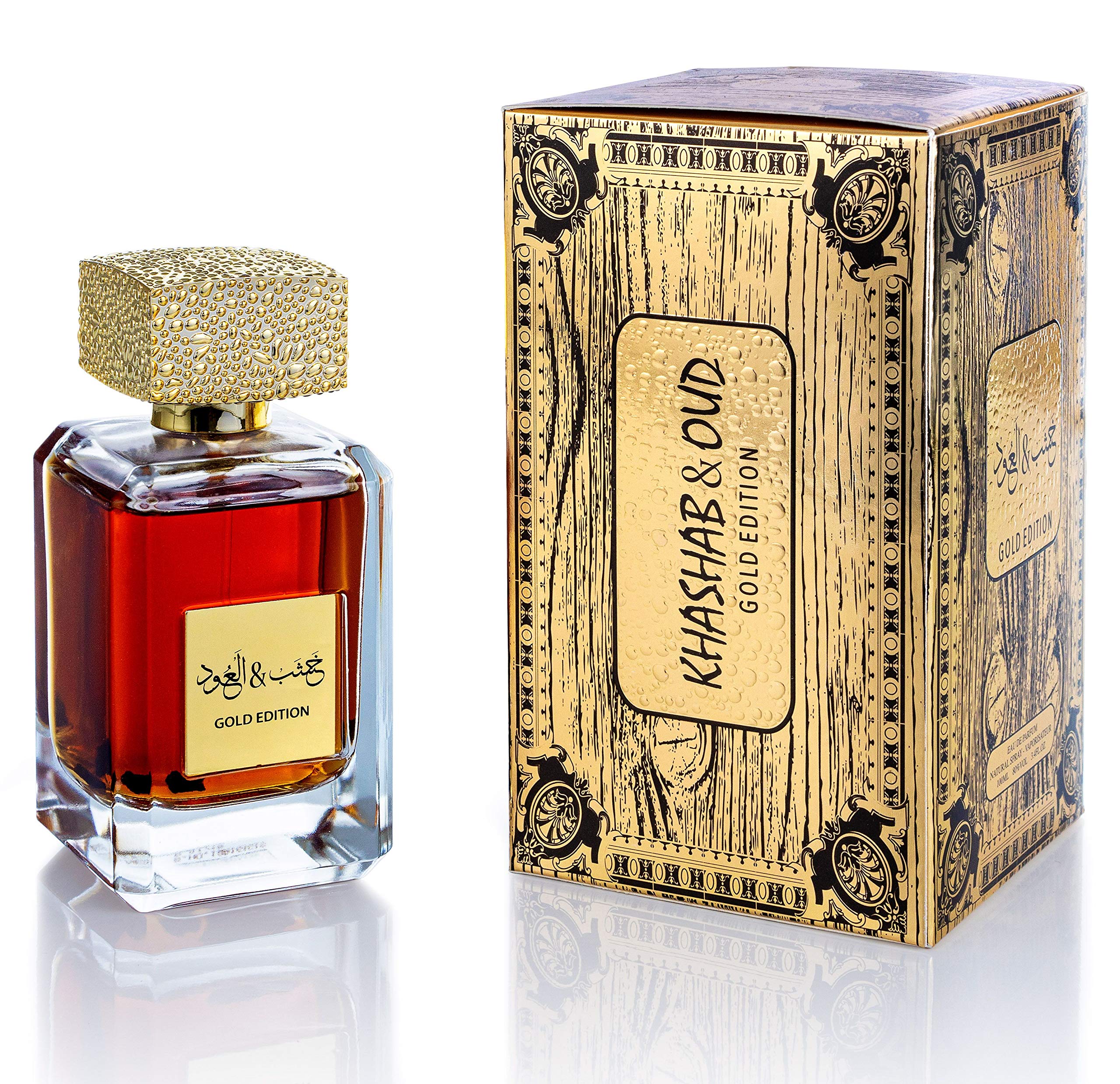 ARABIYAT Khashab & Oud Eau De Parfum White & Gold or Oud Wood Incense Set - Unisex Fragrance with Amber & Cedar Notes, Long-Lasting Agarwood Incense for Meditation and Relaxation